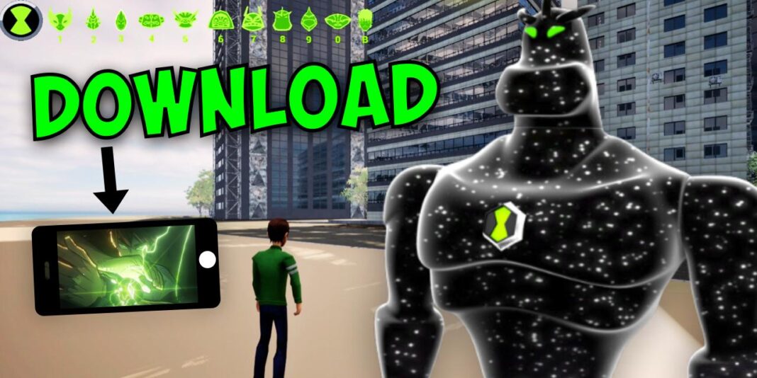 Ben 10 The Plumber fan game download thumbnail with Alien X and mobile gameplay